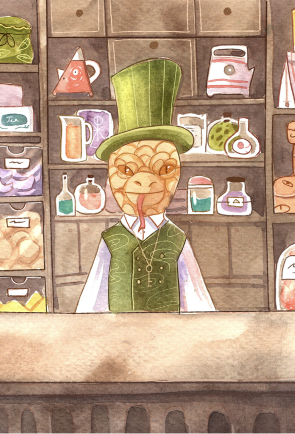 Serpos shopkeeper.